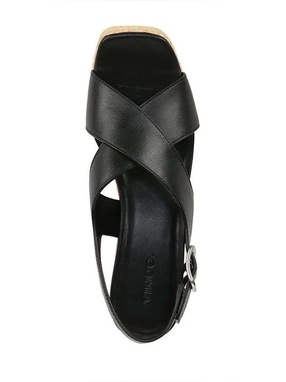 NEW Vince Clementine Black Leather Platform Sandals, Size 9 - Picture 3 of 10